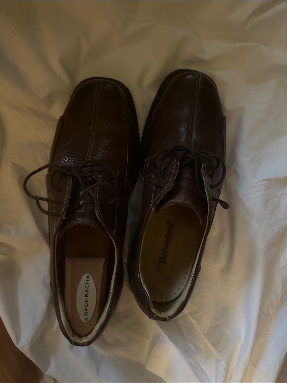 Belvedere Brown Leather Derby Shoes for Men